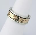 14K and Sterling Southwestern Symbol Eternity Band