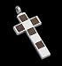 Stainless Steel Wood Pendant - Cross Design