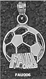 Florida Atlantic Owls FAU Soccerball Pendant - Sterling Silver Jewelry