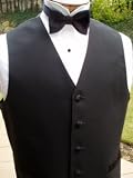 Tuxedo Vest - Wool for Winter!-100% Wool Full Back Tuxedo Vest, 5 Buttons (40-42=medium)