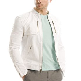 Armani Exchange Logo Patch Moto Jacket