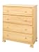 Parker 4-Drawer Dresser in Natural Finish By DaVinci