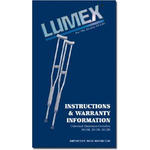 Universal Aluminum Crutches: Adult, Latex-Free, – 8 PR/CS