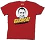 Big Bang Theory Bazinga Sheldon T-Shirt (Small) Color: Red