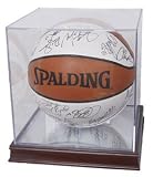 Acrylic Basketball Display Case with Wood Base