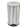 Simplehuman CW1812 Round Fingerprint-Proof Step-On 10-1/2-Gallon Waste Can, Brushed Stainless
