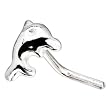 Sterling Silver Dolphin L-Shaped Nose Ring