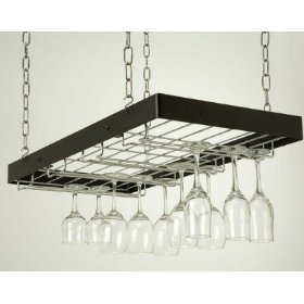 Rogar International Hanging Glass Wine Rack