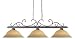 Z-Lite 142WB-GM16 52-Inch 3-Light Billiard / Island Fixture with Golden Glass Shades