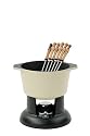 Chasseur Cast Iron Classic Fondue Set Cream