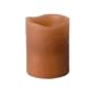 Enjoy Lighting 372651 Brown Distressed Moroccan Spice Scented Wax LED Pillar Candle, 3-Inch by 4-Inch