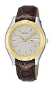 Seiko Men's Brown Leather Strap Watch #SGF578