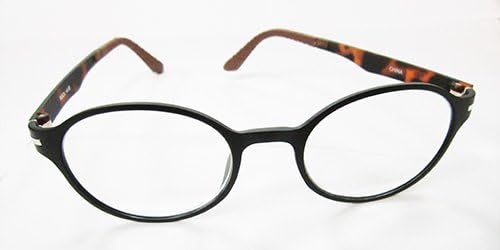 Light Flexible Classic Oval Readers for Ladies & Men by Reading Glass Company of America (3.50, Black/Tortoise)