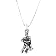 Sterling Silver Hockey Player Necklace