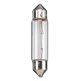 Bulbrite 715603 - 3 Watt Xenon Festoon Light Bulb, 12 Volt, T3-1/4, Clear