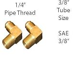 (2) Tectran 49-6B Male Elbow Flared Fitting 1/4
