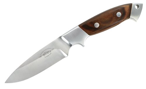 Fratelli Olivetto Integral-Messer, Stahl 420 HC, Pakkaholz, Lederscheide