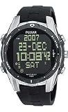 Pulsar Men's World Time Alarm Chronograph Black Urethane Strap Watch #PQ2003