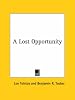 A Lost Opportunity
