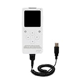 Coiled Power Hot Sync and Charge USB Data Cable w/ Tip Exchange for the iRiver E10 - Gomadic Brand