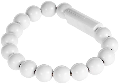 Giftech Magnetic Wearable Bracelet Style Micro 5-Pin Charging Data Cable for Samsung, HTC and More Android Phones - White