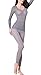 LANBAOSI Women's Round Neck Stretch Seamless Top & Bottom Thermal Underwear Set