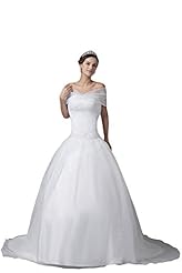 Organza/Satin Portrait Neck Beaded  Dress