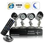 Kit 4 cameras de surveillance + Enregistreur DVR + disque dur 500Go Image du produit
