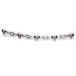 Red Gem Romantic Heart Belly Chain