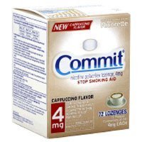Commit Stop Smoking Aid 4 mg Lozenges, Cappuccino Flavor - 72 Ea