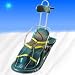 Sports : Gefederter Sportrodel "Snow Comfort" mit Schiebeeinrichtung