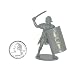 Roman Infantry Plastic Army Men: 16 piece set of 54mm Gray Figures - 1:32 scale_s-3