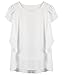 FACE N FACE Women's Chiffon Ruffle Short Sleeve Slim Tops Blouse