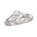 The Perfect 14K White Gold Angel with Holy Spirit-Dove Ring for Women