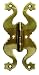 Flush Mount Frog Leg Hinge - Brass