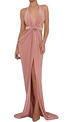 Sleeveless Backless Slit Maxi Dress 