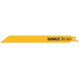DEWALT DW4821 8-Inch 18 TPI Straight Back Bi-Metal Reciprocating Saw Blade (5-Pack)