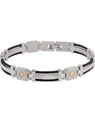 Stainless Steel & Cable Bracelet 08.50 Inch olished/Satin B113