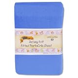 Kids Line Jersey Knit Fitted Porta Crib Sheet - Serendipity Blue