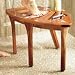 Teak Corner Shower Seat with Basket - Teak Bathroom Shower Furniture - Frontgate