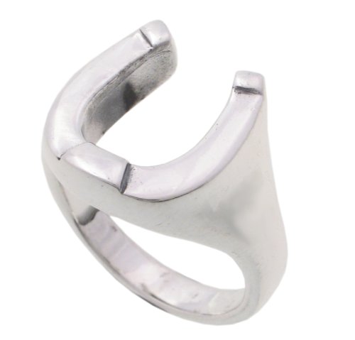 SilverBin Sterling Silver High Polish Chunky Horseshoe Band Ring