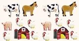 Barnyard Cakes Decorations - Farm Animals Cakes - Edible Hard Sugar Decorations