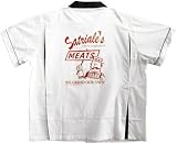 Satriale's Meats Bowling Shirt White & Black Classic