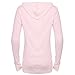 Barely Pink Beach Hoodie - 3 Button Ribbed Hoodie