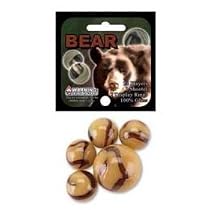 Mega Marbles - BEAR MARBLES NET (1 Shooter Marble, 24 Player Marbles & 2 Display Rings)