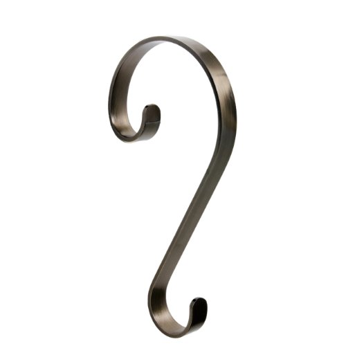 2-Piece Nickel Scroll Stocking Hanger Set