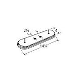 MCM 15102 Stainless Steel Oval Twin, Centered, 2.25 Inch Offset Burner Head