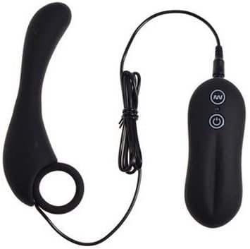 10 Mode Black Vibrating Silicone Prostate Locator, Ergonomic Design with Pull-ring, Experience Ultimate Anal Pleasure with Butt Plug for Unisex Men Women