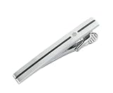 STEL Stainless Steel Tie Bar with Black Enamel and .03ct Genuine Diamond Accent. **50% off for a limited time**