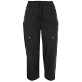 Stretch Canvas Pull On Cargo Capri 21
